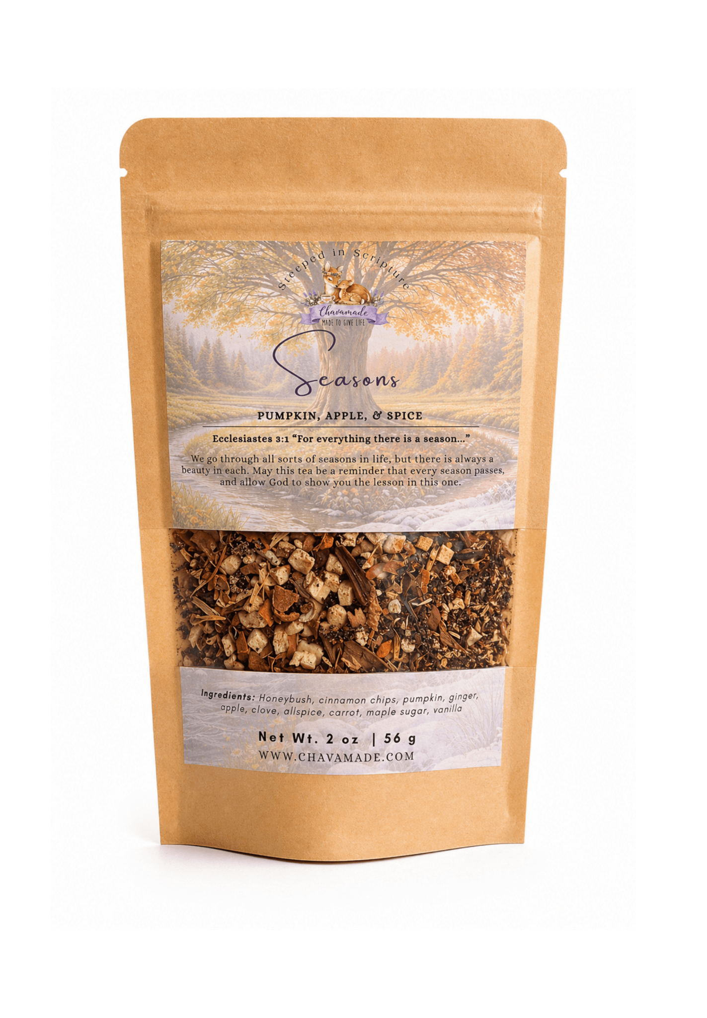 "Seasons" Tea Blend: Pumpkin, Apple & Spice - Chavamade