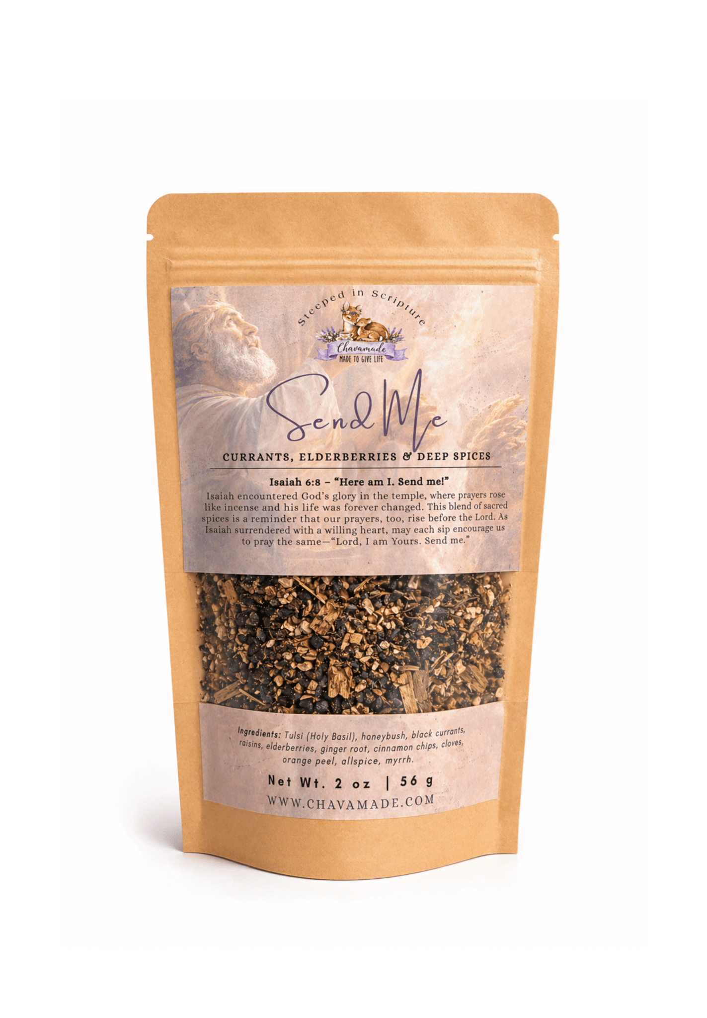 "Send Me" Tea Blend: Currants, Elderberries & Deep Spices - Chavamade