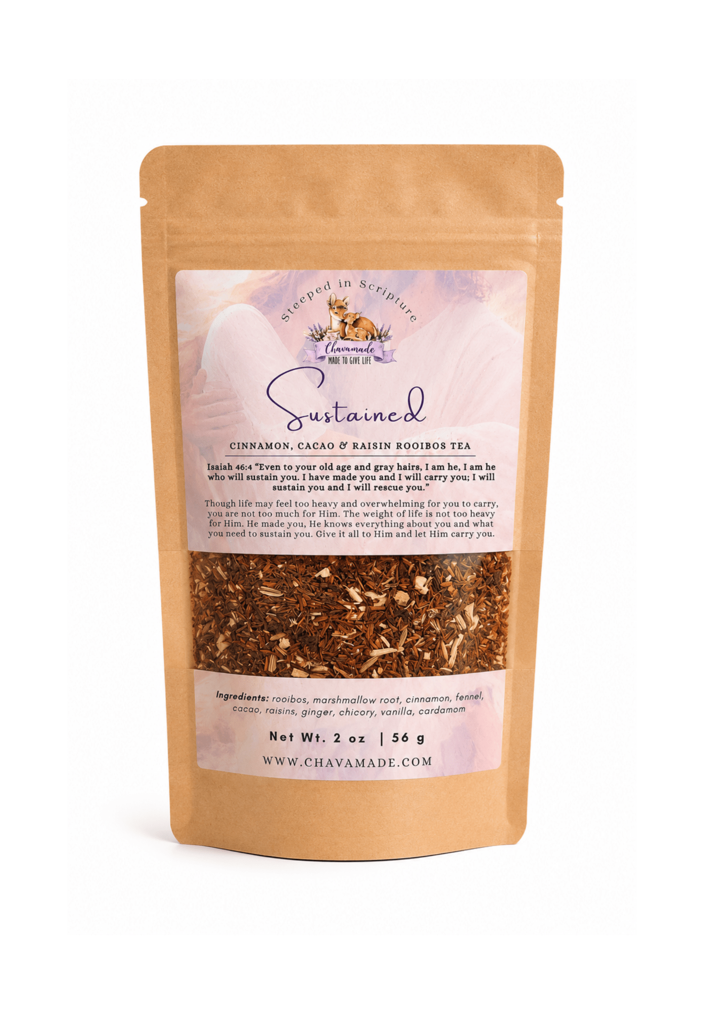 Sustained - Cinnamon, Cacao, & Raisin Rooibos Tea (VIP) - Chavamade