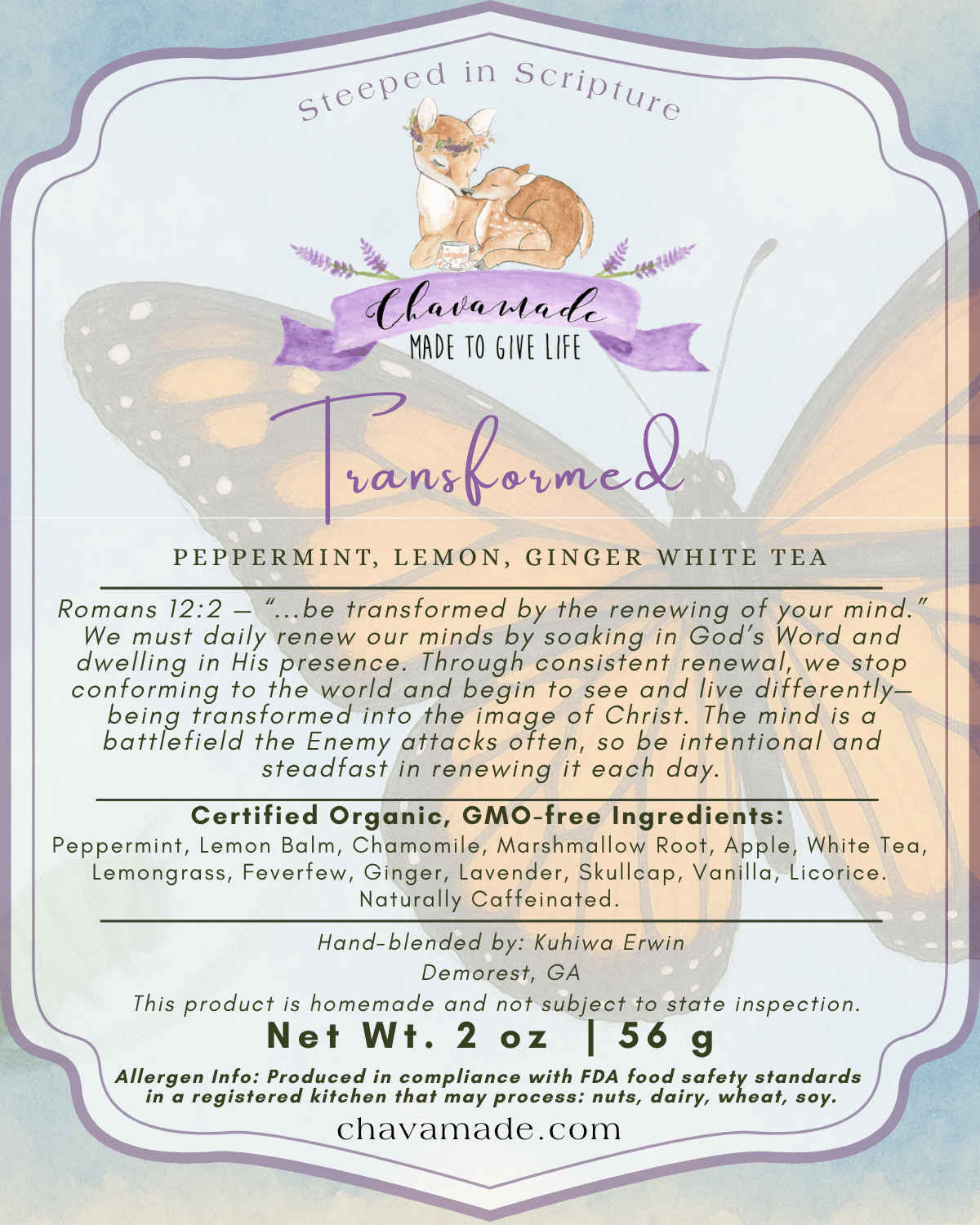 "Transformed" Tea Blend (VIP) - Chavamade