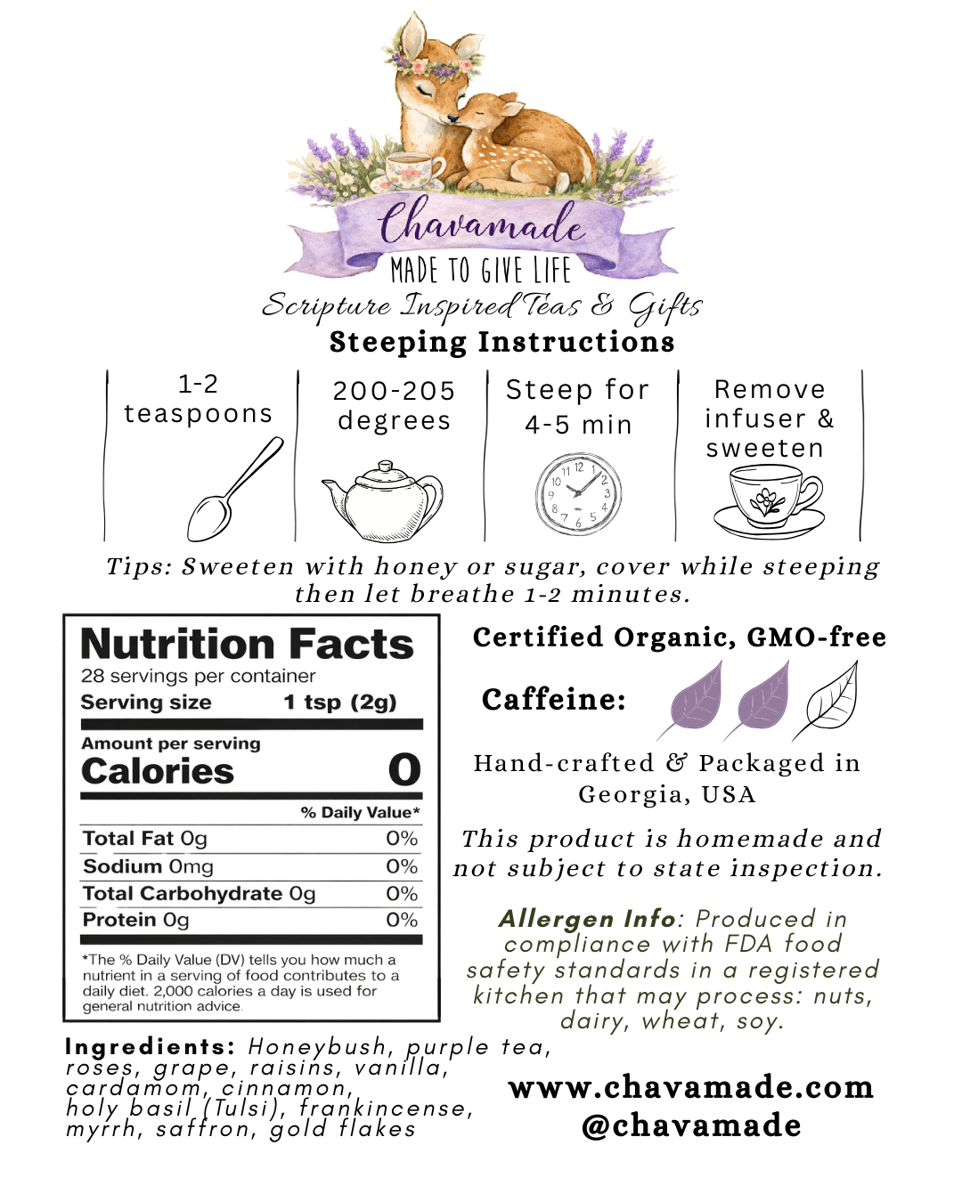 "Wedding Feast" Tea Blend - Chavamade