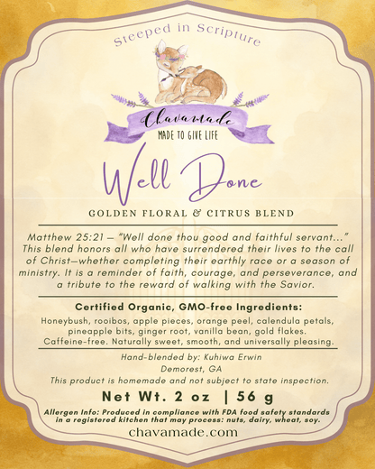 "Well Done" Tea Blend - Chavamade