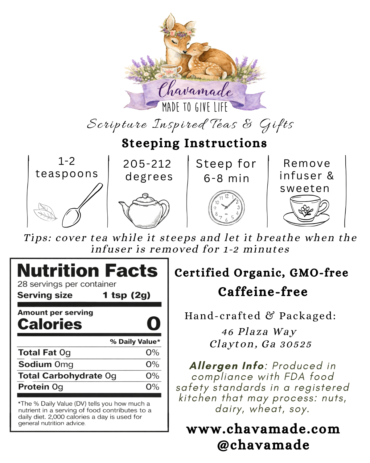 Yeshua-Rose, Fig & Grape Honeybush Tea (VIP) - Chavamade