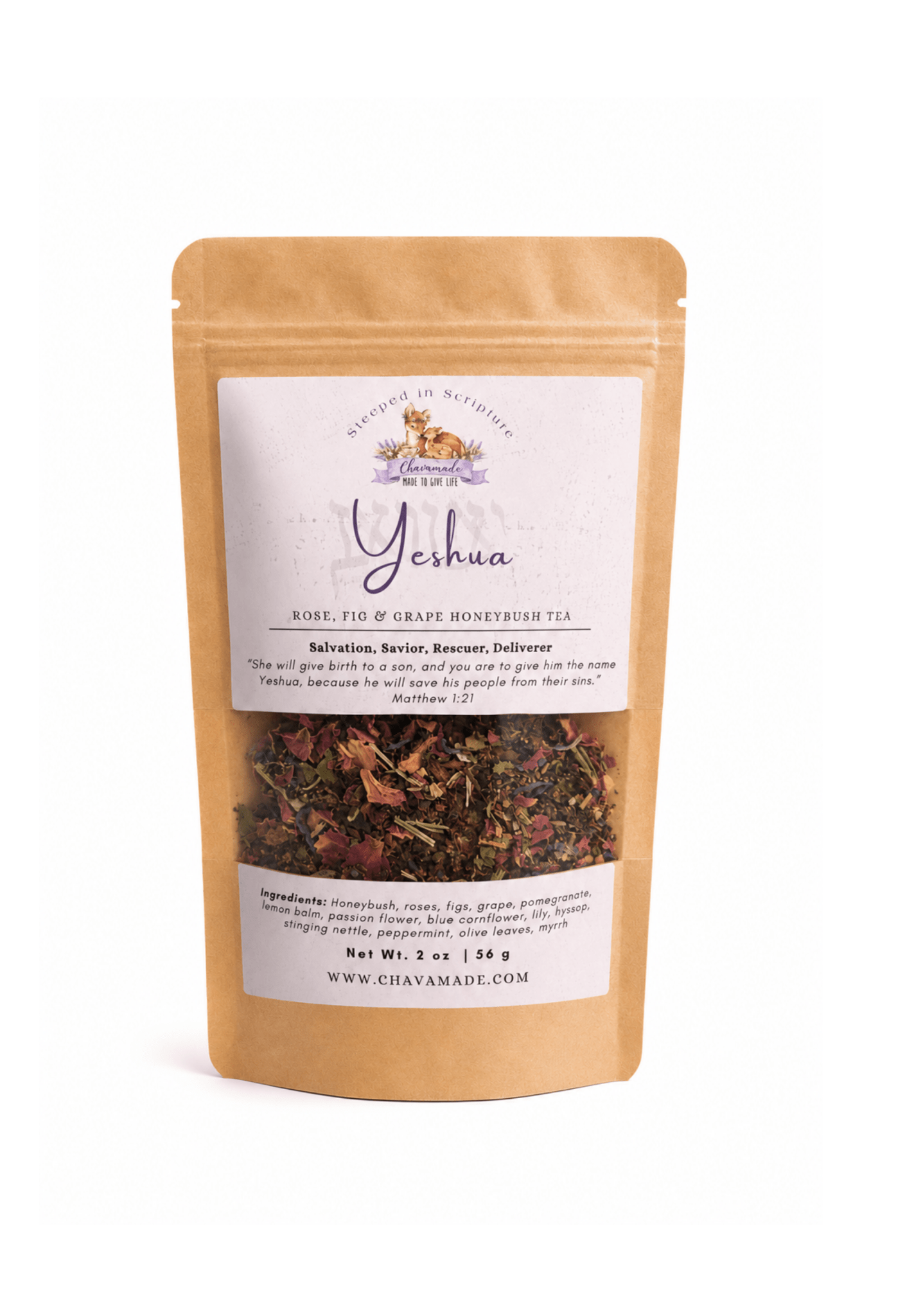 Yeshua-Rose, Fig & Grape Honeybush Tea (VIP) - Chavamade